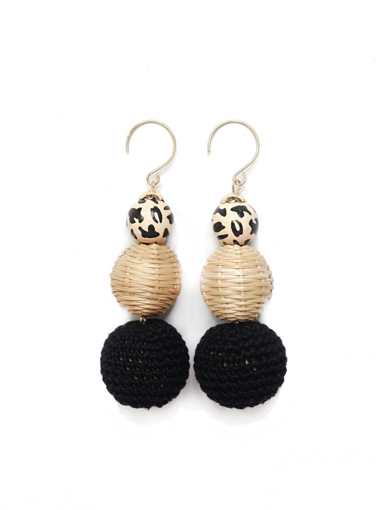 Zuri statement bead earrings