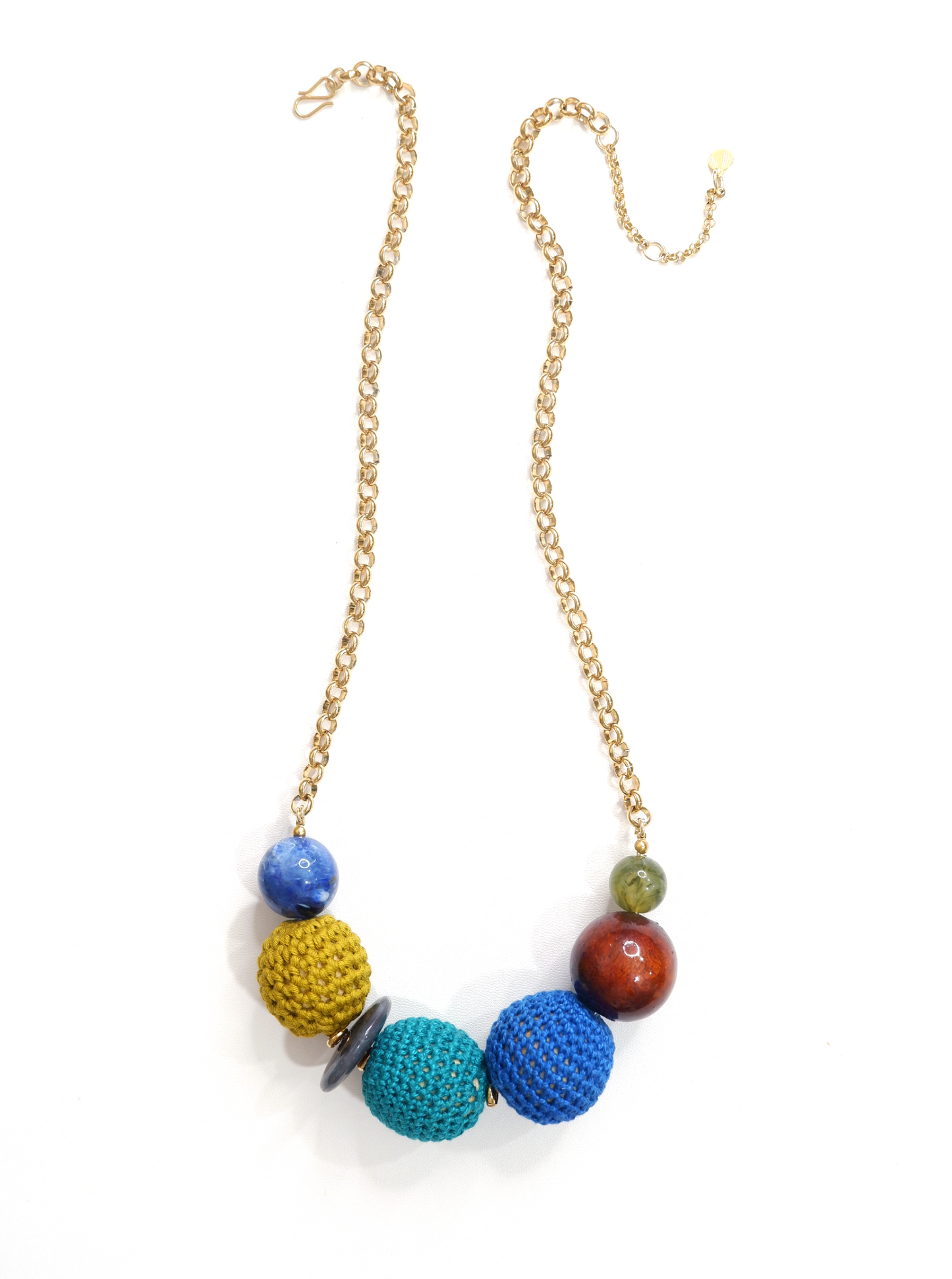 Mixed bead necklace- lagoon