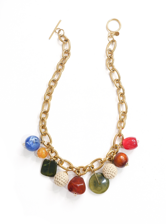 Betina beaded chain necklace